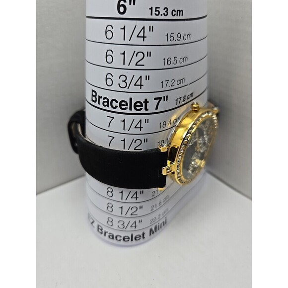 Womens Adrienne Couture Collection Gold Tone Crystal Dial Watch New Battery main image 10